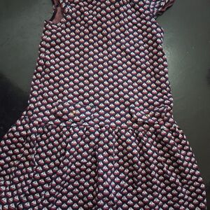Janie and Jack Navy Dress with Red & White Sailboat Print